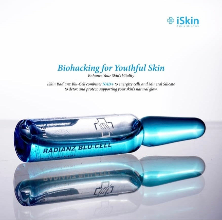 NAD + ampoule iSkin Radianz Blu-Cell – High-Dose NAD+ (1,400mg) – 1 x 2ml Ampoule (no box)