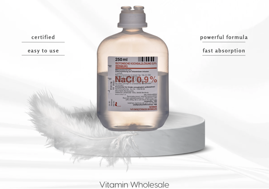 Saline 0.9% – 250ml Bottle (Sterile Isotonic Solution)