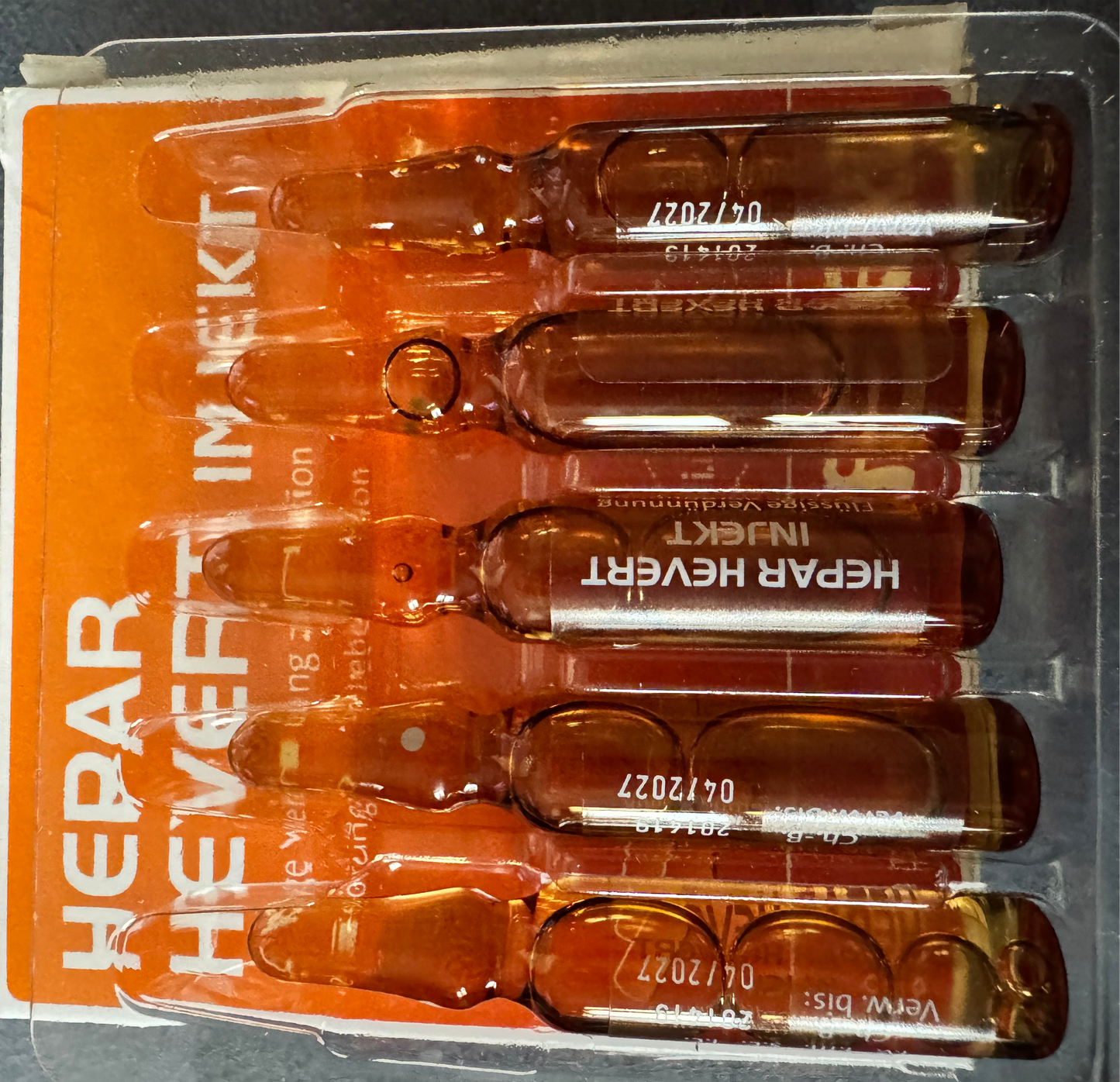 Hepar Hevert – Liver Support Formula (5 Ampoules, No Box)
2ml each
Expiry Date: 04.2027