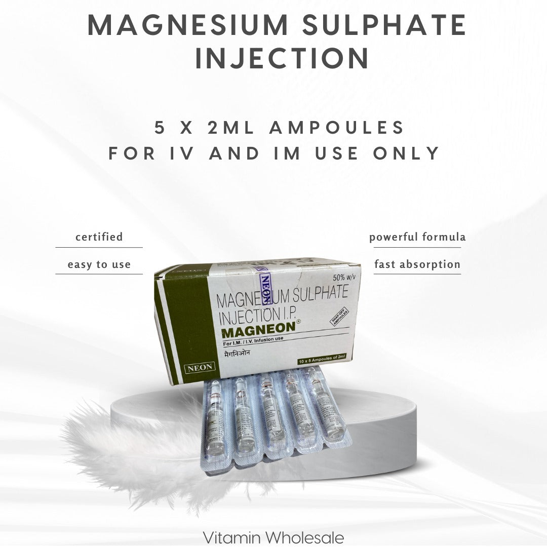 Magnesium Sulphate 5 x 2ml Ampoule – High-Quality Mineral Support