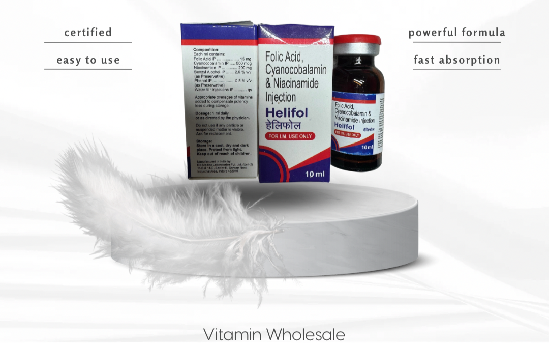 Folic Acid, Cyanocobalamin & Niacinamide Solution – 2 x 10ml Vials