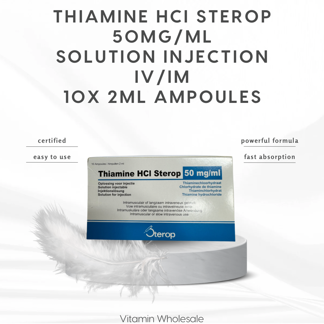 Vitamin B1 - Thiamine HCl Sterop 50 mg/ml - 10 Ampoules (2ml each) IM/IV