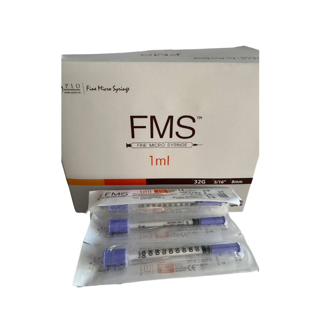 FMS™ Btx Fine Micro Syringe – 1 ml (32G, 8 mm) – Pack of 6