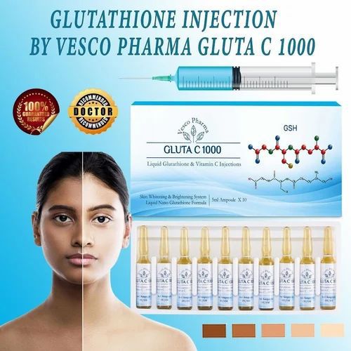 Glutathione 1000mg + Vitamin C Complex – 10 x 5ml Ampoules
