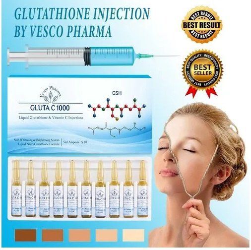 Glutathione 1000mg + Vitamin C Complex – 10 x 5ml Ampoules