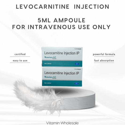 Levocarnitine Injection IP
IV only * L- carnitine * 2 x 5ml ampoule