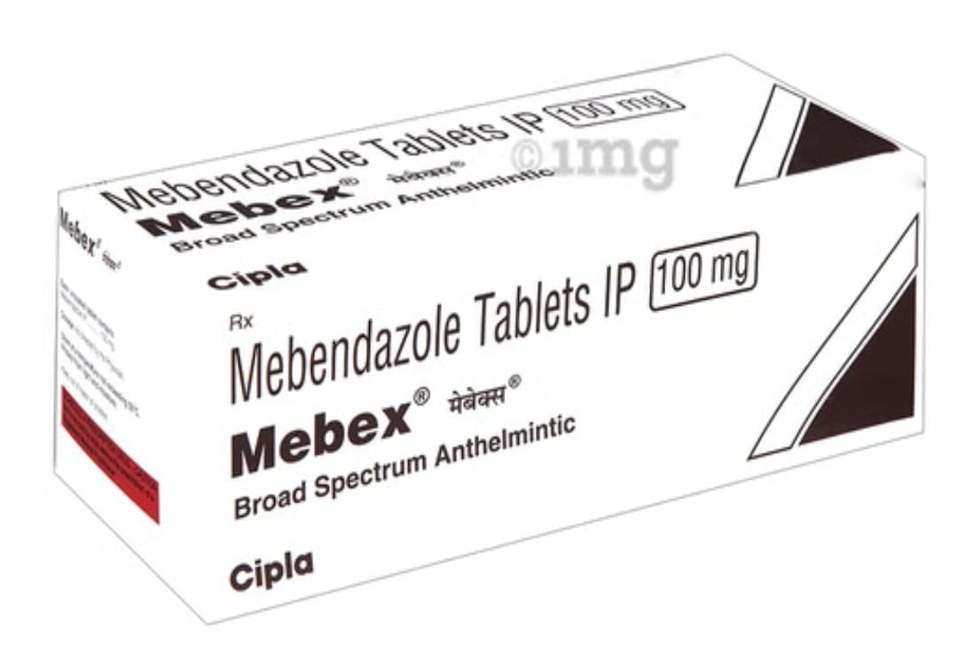 Mebex® Tablets 100 mg – 6 Tablets / mebendazole 100 mg