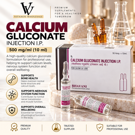 Calcium Gluconate 10% Solution – 2 x 10ml Ampoules (No Box)