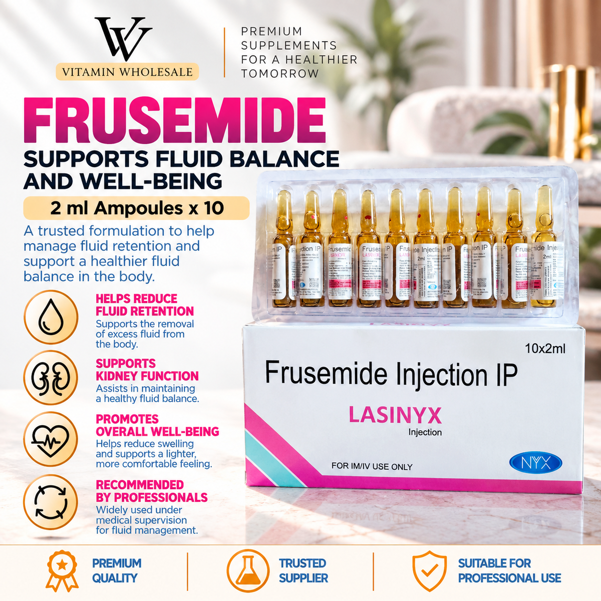 Frusemide Solution – 10 x 2ml Amp expiry 05/2025