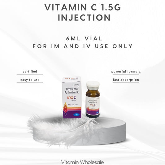 Vitamin C Injection 1.5g - 1 x 6ml vial for IM and IV