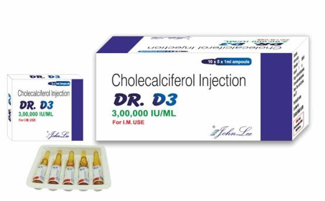 Cholecalciferol (Vitamin D3) – 5 x 1ml Ampoules (300,000 IU per 1ml)