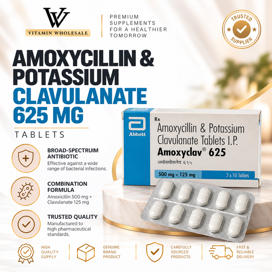 Amoxyclav® 625 Tablets – Amoxicil.lin & Potassium Clavulanate  -3 X  10 TABLETS