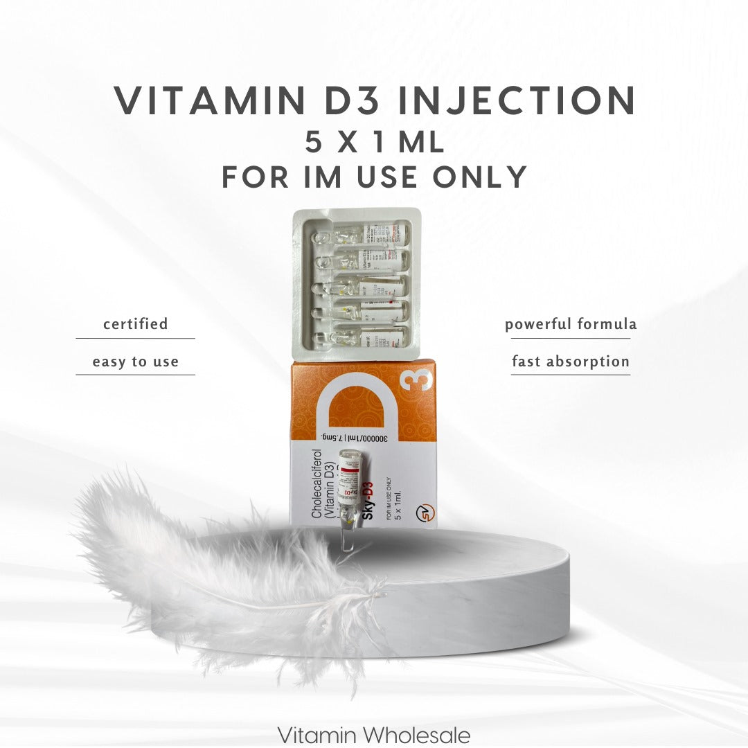 Cholecalciferol (Vitamin D3) – 5 x 1ml Ampoules (300,000 IU per 1ml ...
