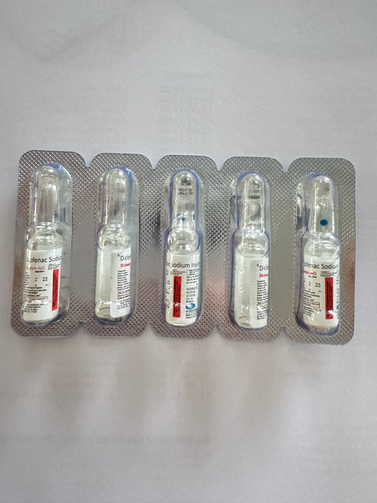 Fenlo-AQ – Diclofenac Sodium (75mg/ml) – 5 x 1ml vial/amp