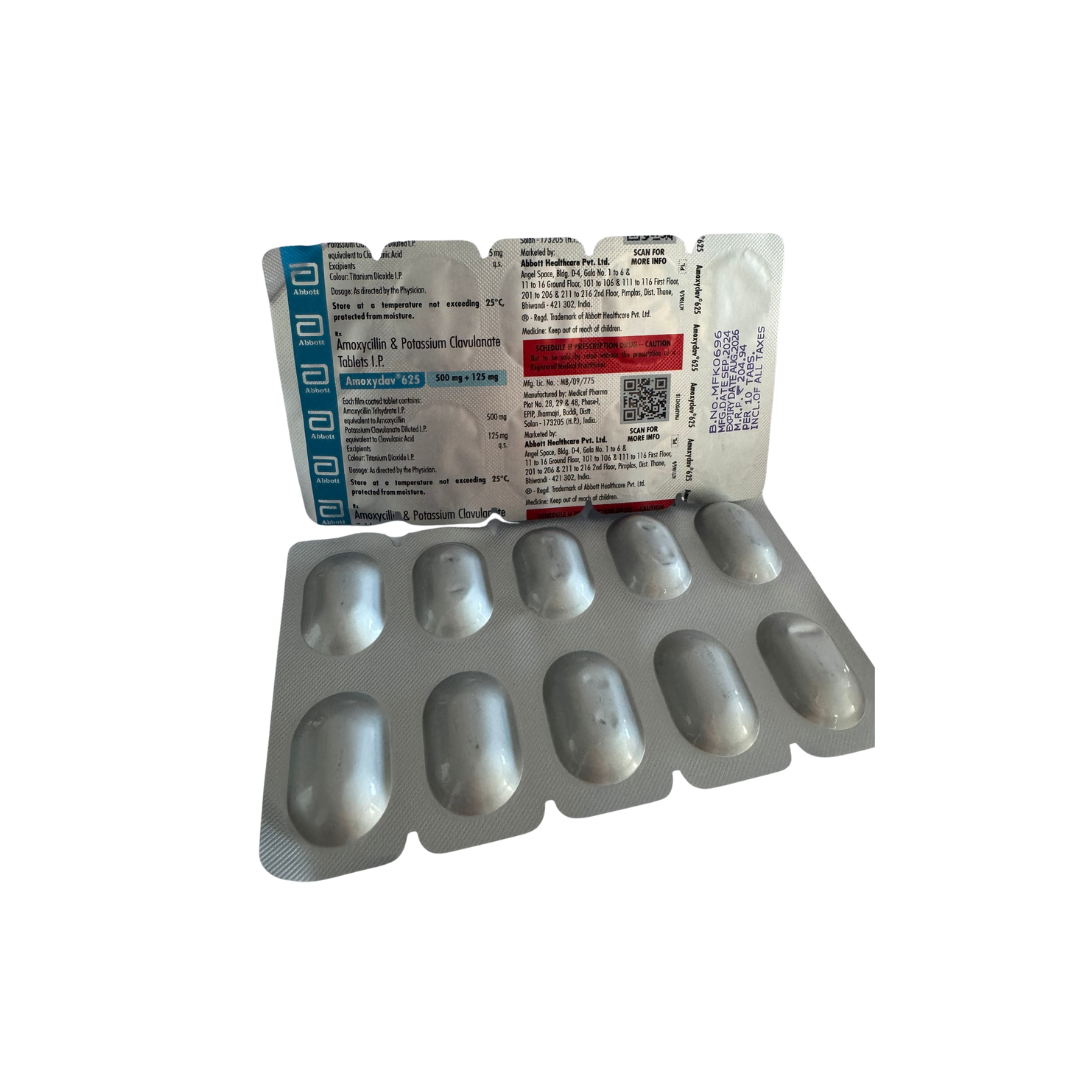 Amoxyclav® 625 Tablets – Amoxicillin & Potassium Clavulanate  - 10 TABLETS