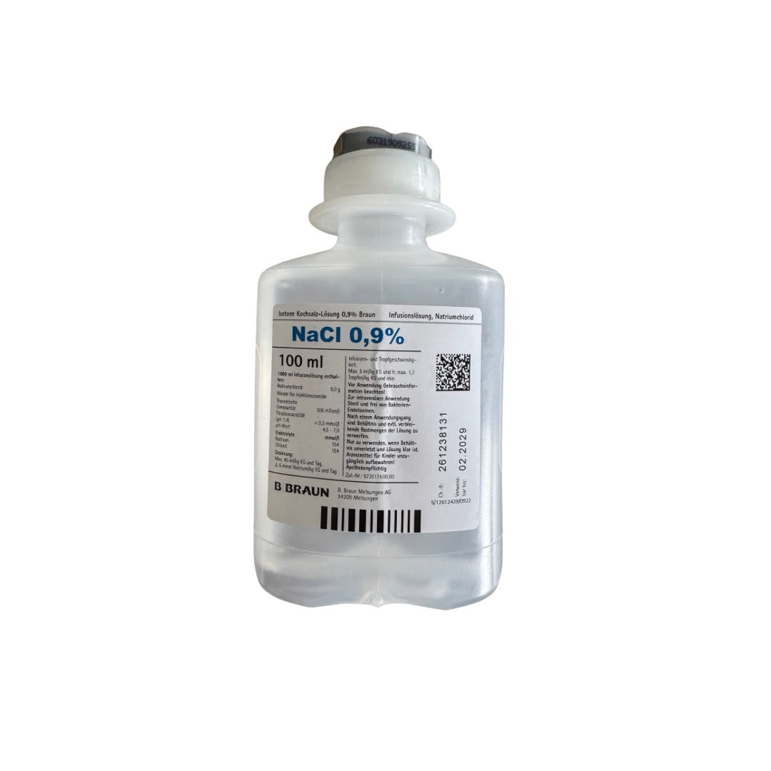 Saline 0.9% 100ml bottle
