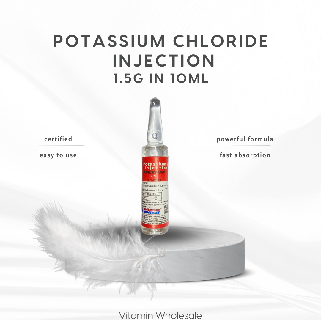Potassium chloride injection 1.5g in 10ml/ 1 x 10ml ampoule/ IV intrav ...