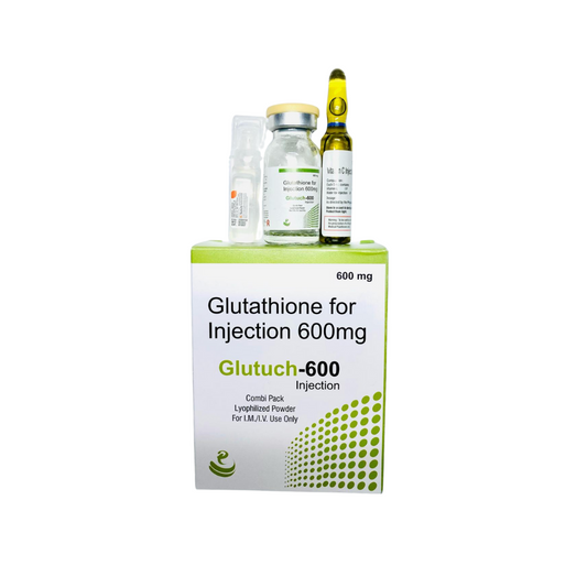 Glutathione 600mg Injection IM IV set (powder for dilution+ saline+ vitamin C ampoule)