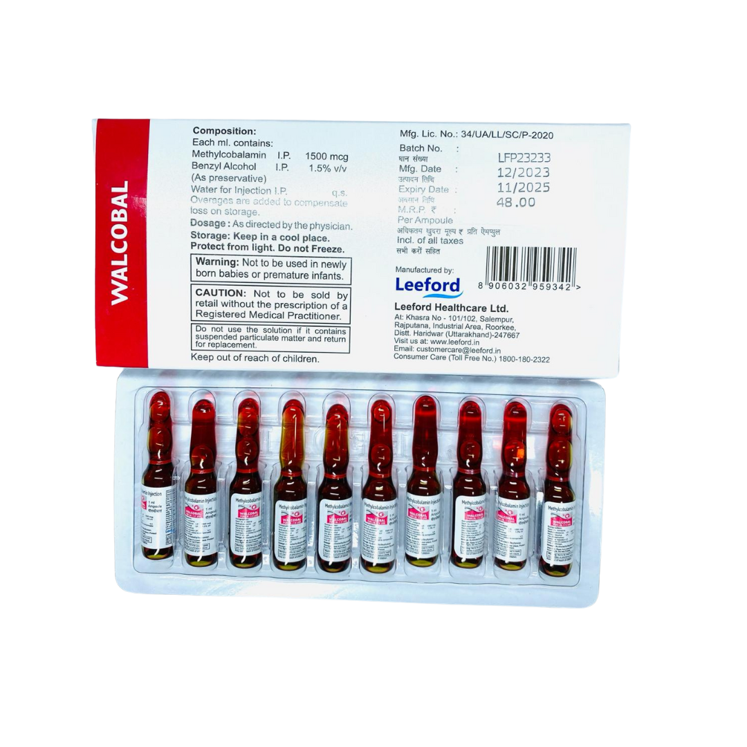 VITAMIN B12 INJECTION METHYLCOBALAMIN, COMPOSITION, EXPIRY, AMPOULES