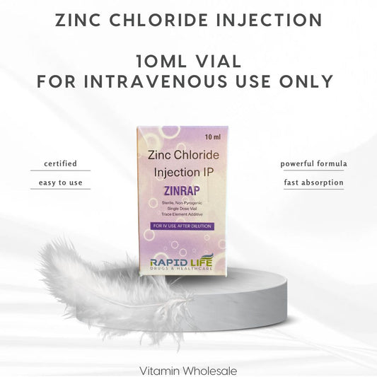 Zinc Chloride Injection 10ml vial for IV use